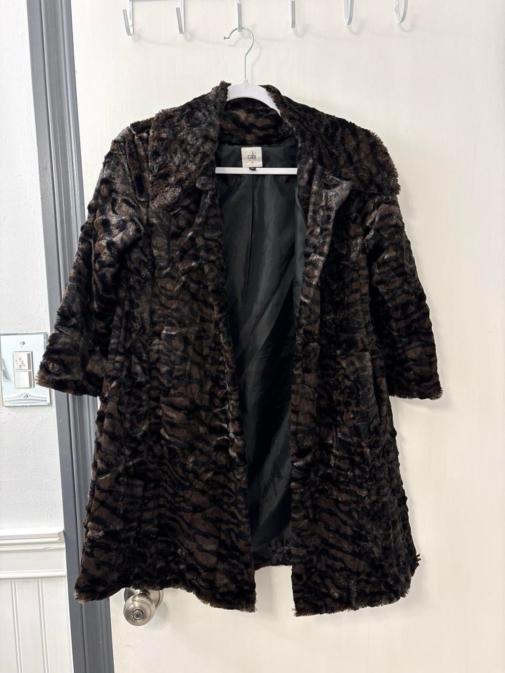 Leopard faux coat